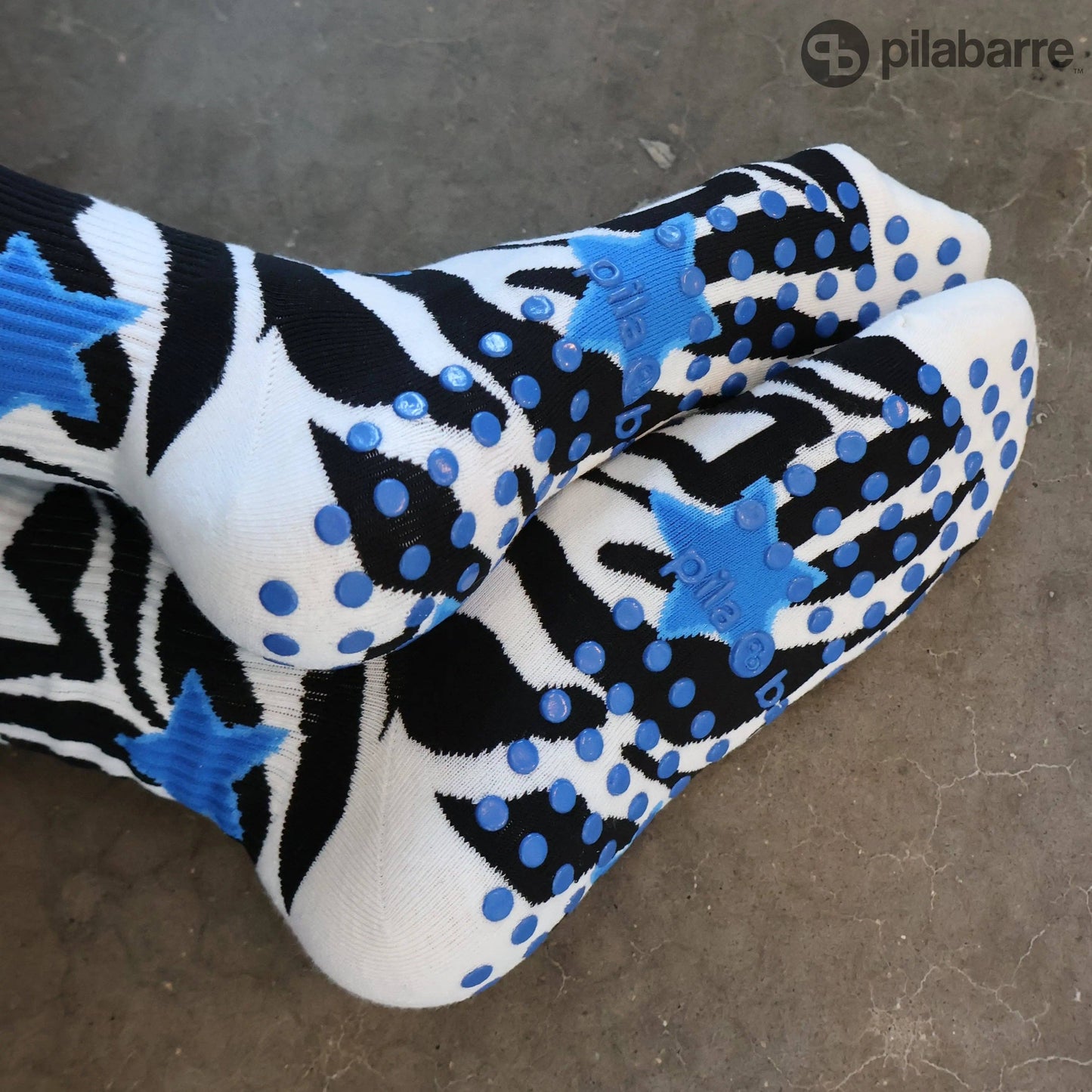 Zebra Star Grip Socks