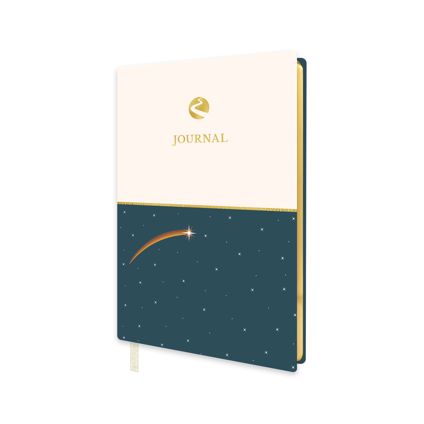 Softcover Journal – A5, Lined Pages, Gold Trim