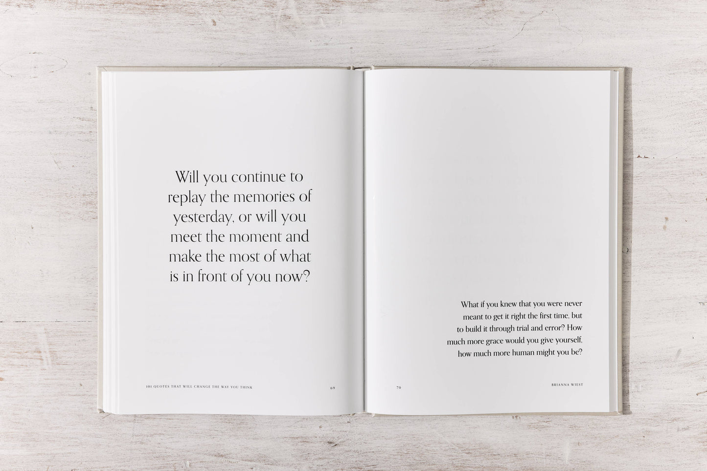 101 Quotes That Will Change The Way You Think - table book by Brianna Wiest