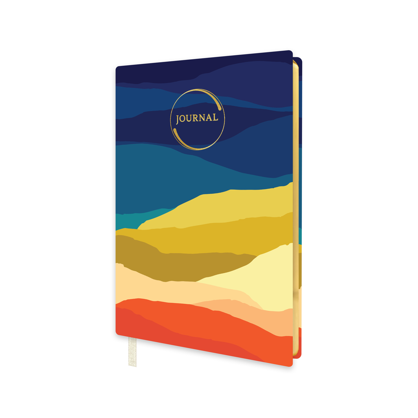 Softcover Journal – A5, Lined Pages, Gold Trim