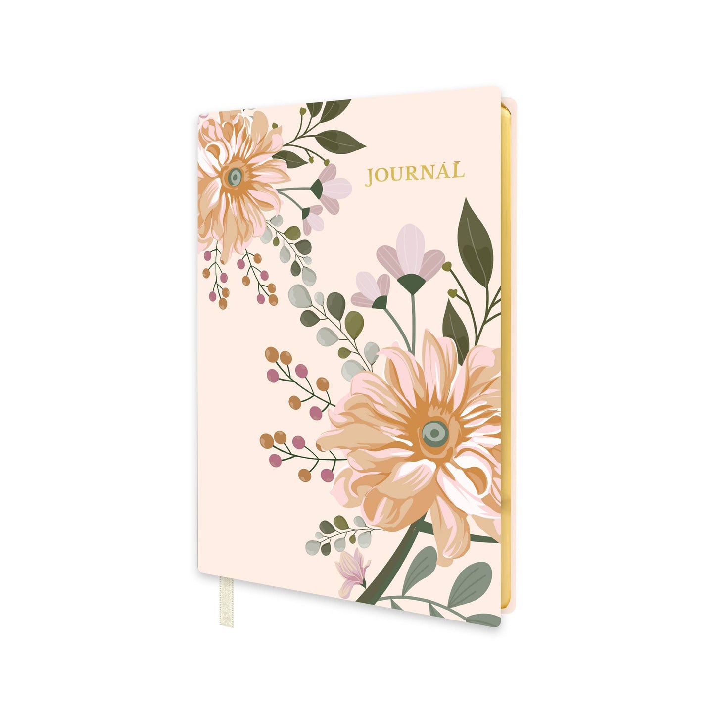 Softcover Journal – A5, Lined Pages, Gold Trim