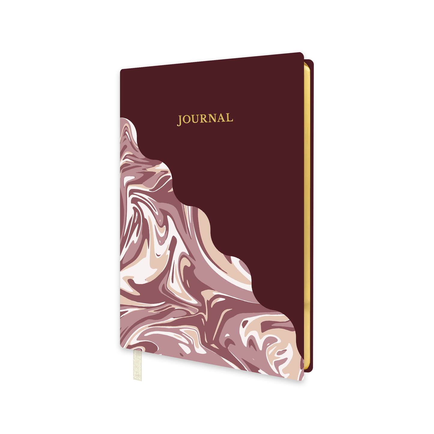 Softcover Journal – A5, Lined Pages, Gold Trim