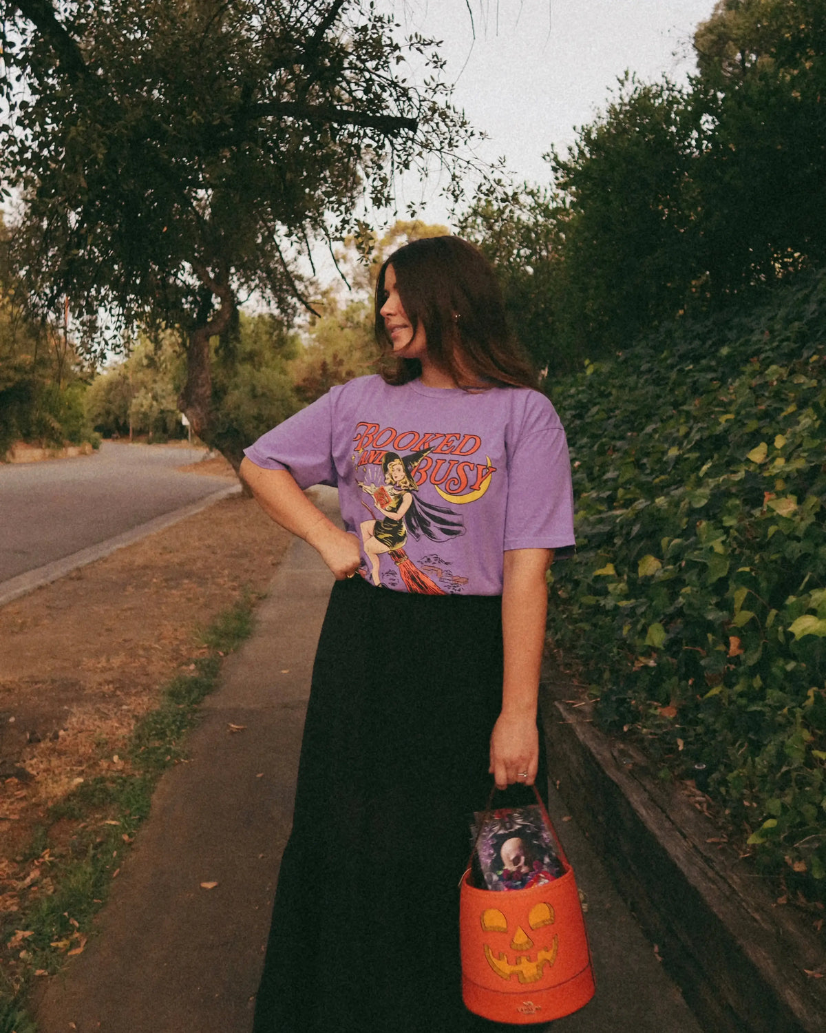 Booked and Busy Halloween Witch Tshirt