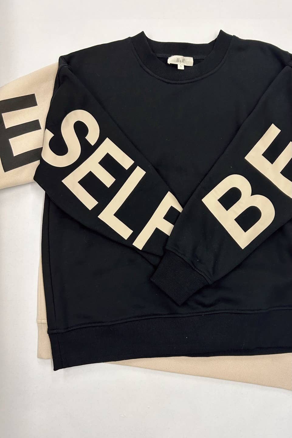Be Yourself Love Yourself Printed Oversized Sweatshirt-PINK PRE ORDER