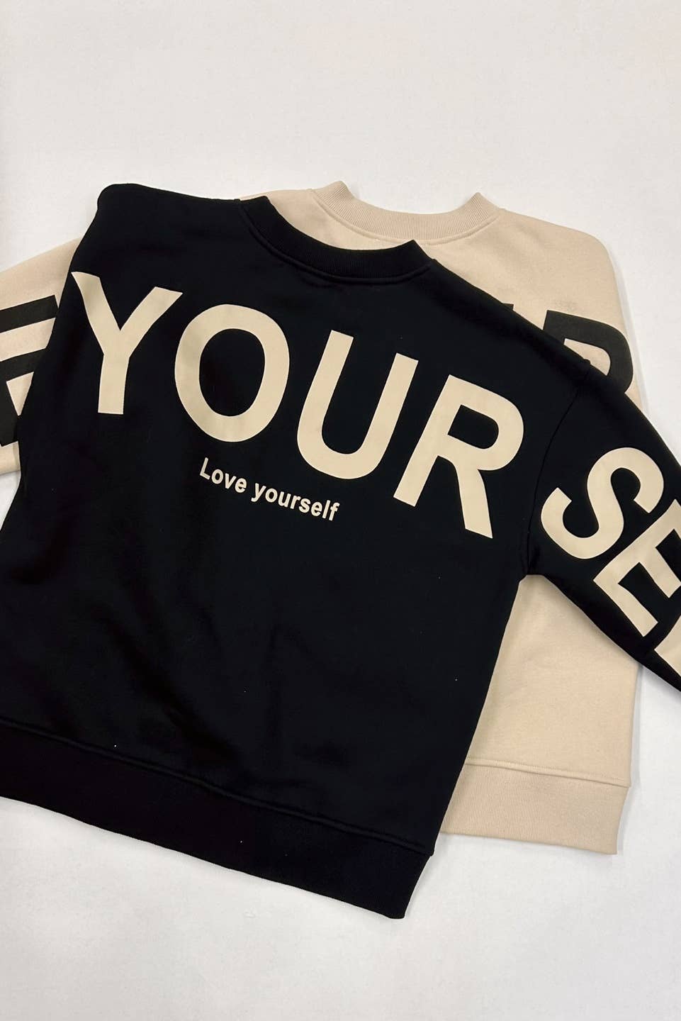 Be Yourself Love Yourself Printed Oversized Sweatshirt-PINK PRE ORDER