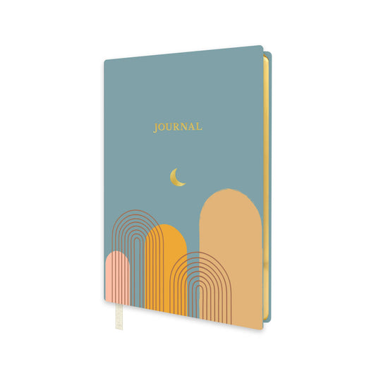 Softcover Journal – A5, Lined Pages, Gold Trim